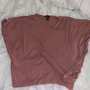 forever 21 basic soft mauve top